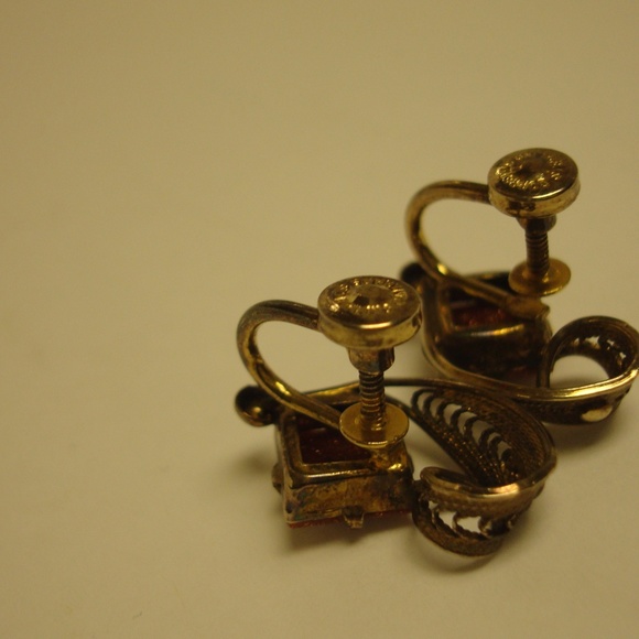 SORRENTO STERLING EARRINGS Screw Backs - Picture 2 of 5